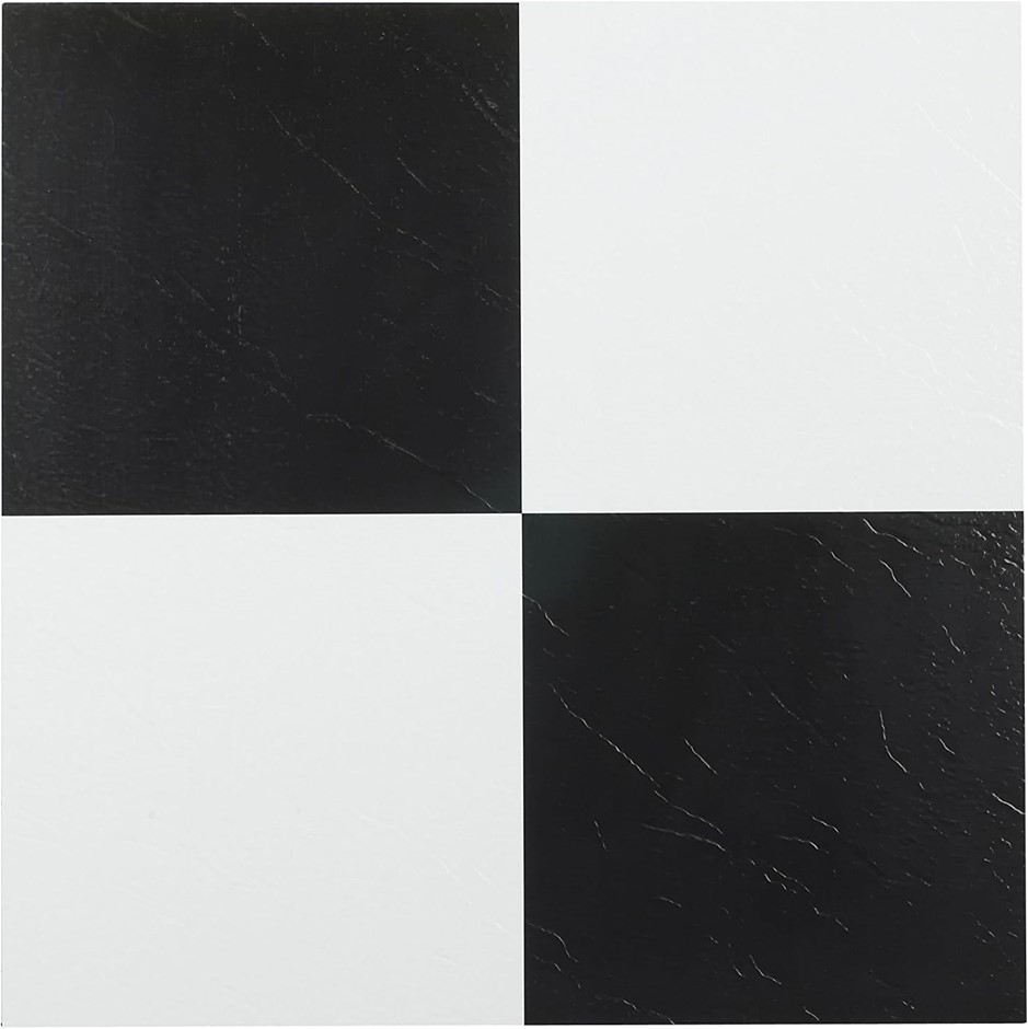 ACHIM Home Furnishings FTVSO10320 Nexus 12-Inch Vinyl Tile, Solid Black and