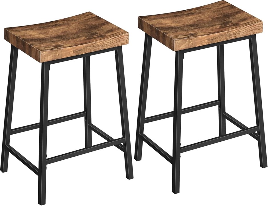 MAHANCRIS Bar Stools, Counter Height Barstools Set of 2, 60 cm Hight with F