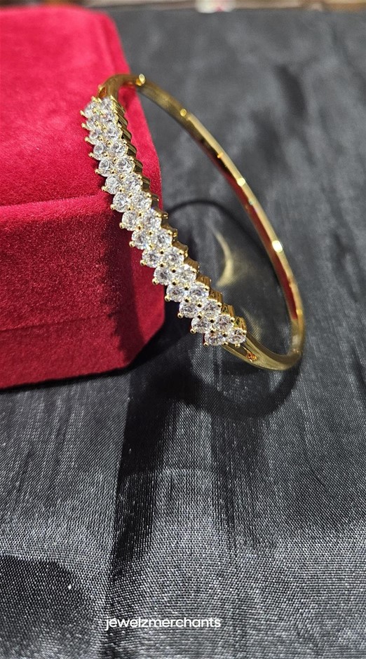 22k Stamped Yellow Gold Filled Bangle-60mm