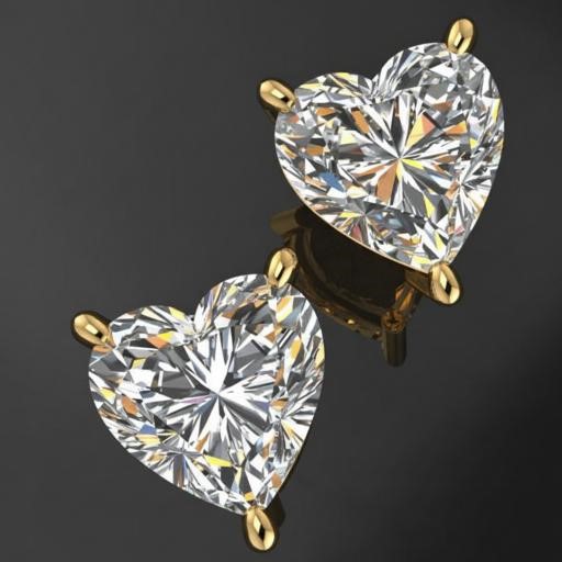 18KGF/Italy Stamped Yellow Gold Filled 1.0ctw Earring & Diamonds VVS1 Cut