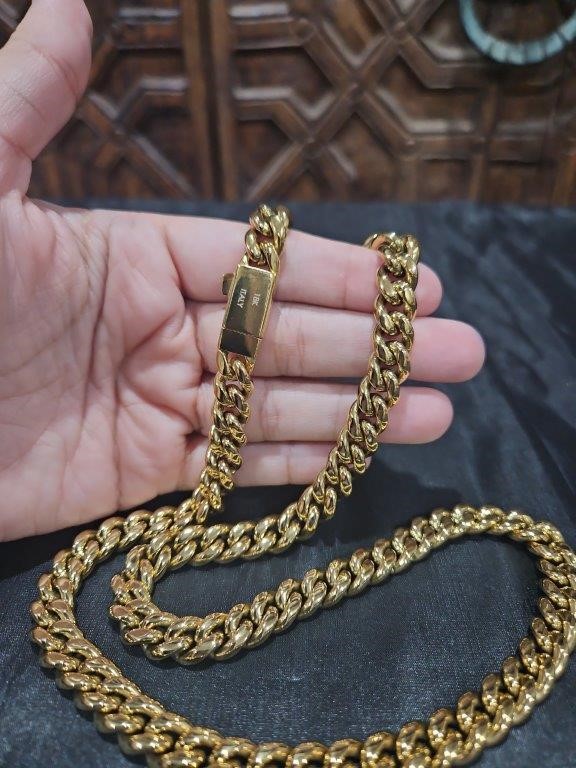 18k Italy Stamped  Yellow Gold Filled Chain-Quality Guarantee-55cm