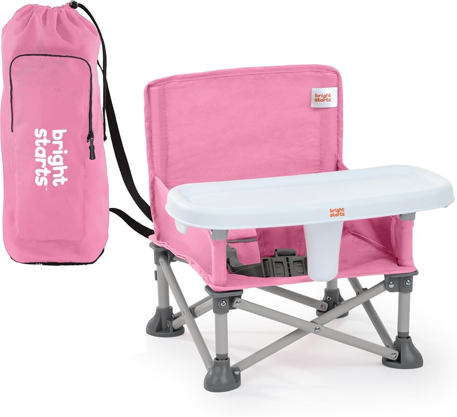 BRIGHT STARTS Pop 'N Sit Portable Booster, Indoor/Outdoor Use, Floor Seat w