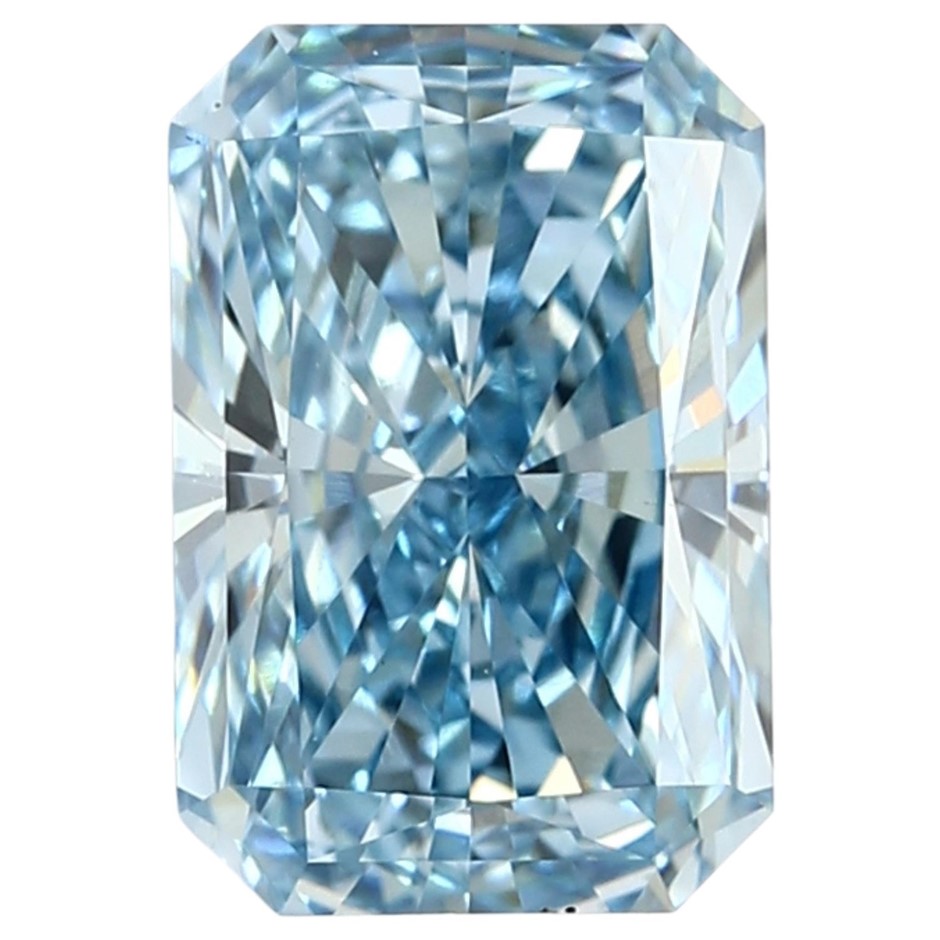 2.42 Carat Radiant Shape Diamond Fancy Vivid Blue /VS1