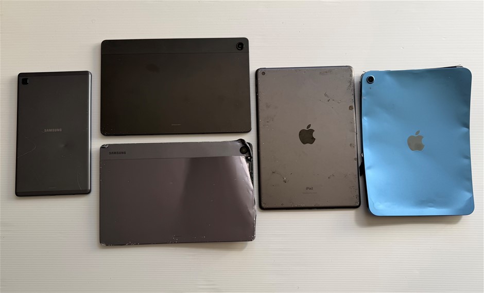 Apple iPad 11th Gen & 9th Gen / Samsung Tablets - For Parts (Lot of 5)