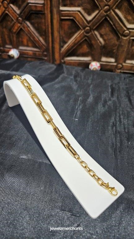 22KGold-filled/Italy Stamped Yellow Gold Filled Bracelet -17.5CM-8MM