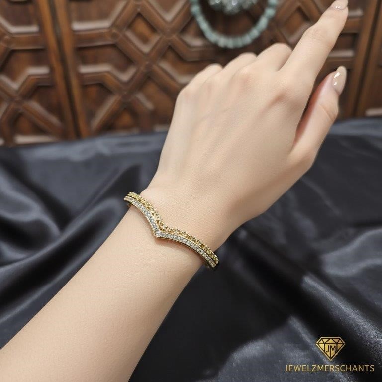 18K/Italy Gold Filled Bangle -(18K/Italy)-Warranty Quality-Bonus Gift