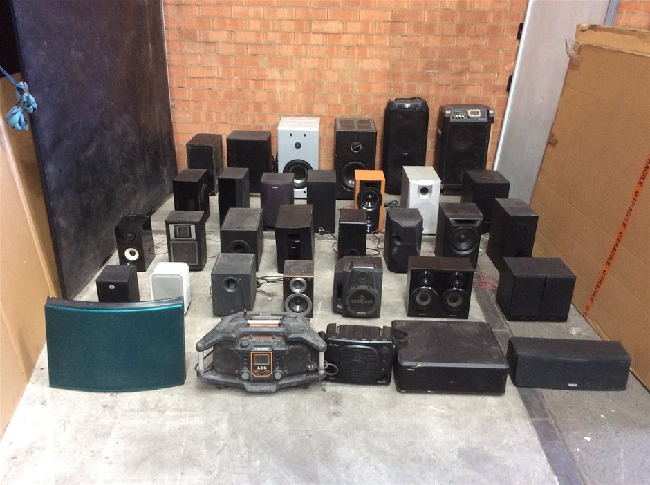 Mixed Brand Home Audio Speakers and Subwoofers Lot