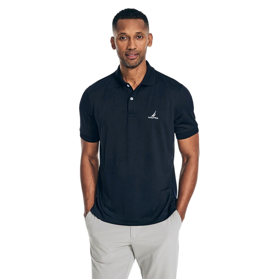 NAUTICA Men's Pique Polo, Size XL, 100% Cotton, Navy (4NV), K50225. NB: has