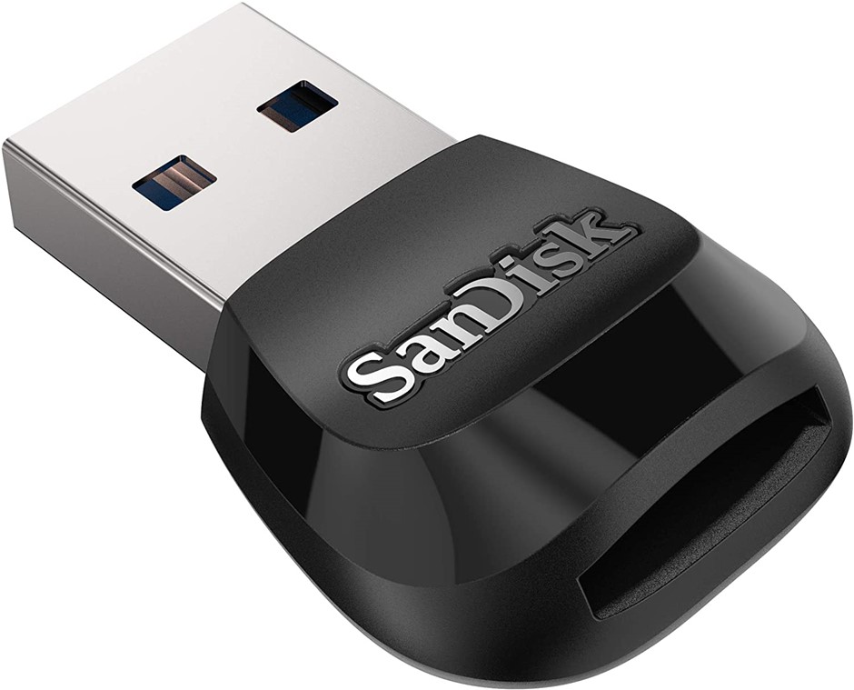 SANDISK MobileMate USB 3.0 microSD Card Reader, Black.