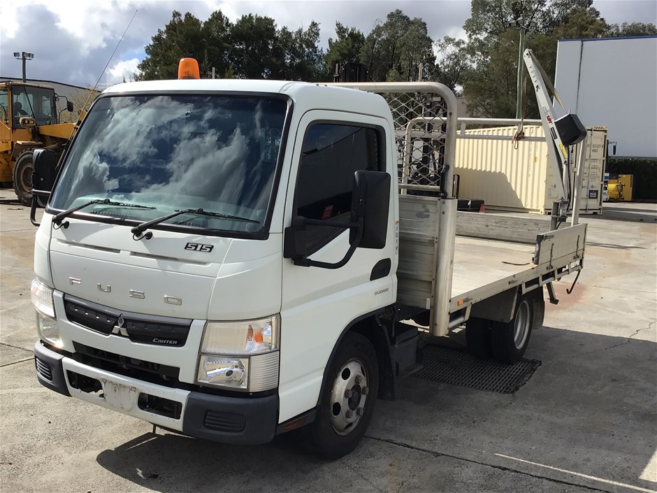 2019 Mitsubishi Fuso Canter 4 x 2 Tray Body Truck with Crane