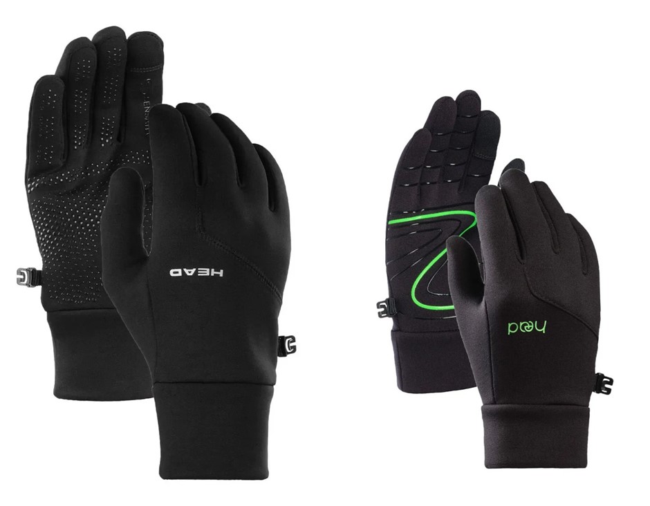 BUNDLE: HEAD Men's Sensatec Touchscreen Running Gloves, Size XL, Black. 1 P