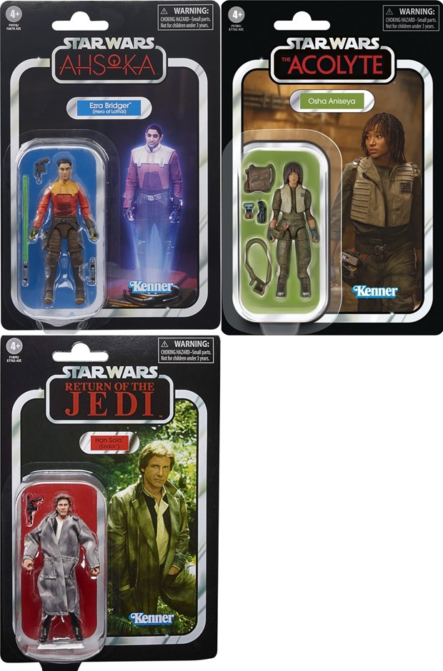 3 x STAR WARS Vintage Collection Action Figures: Osha Aniseya 9.5 cm, Ezra