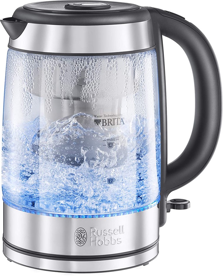RUSSELL HOBBS Brita Glass Kettle, Clear. NB: no box