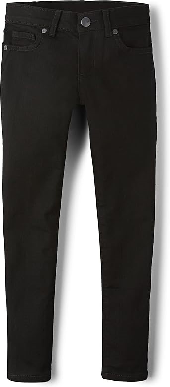 THE CHILDREN'S PLACE Girls Super Skinny Jeans, Size 14, Black Wash, 2084642
