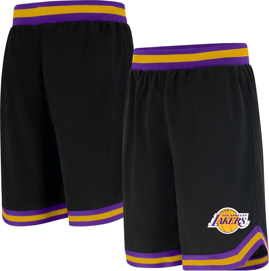 UNK NBA Men's Woven Team Logo Poly Mesh Basketball Shorts XXL, Black, GSM35