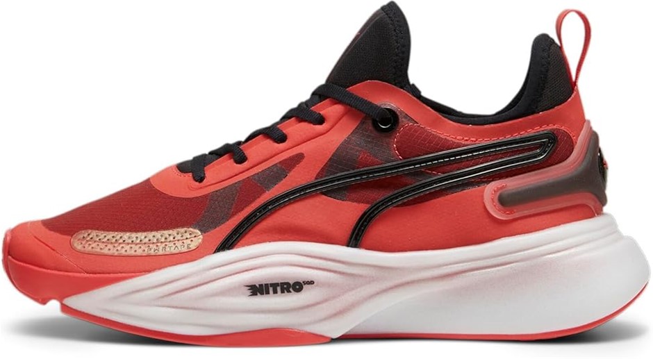 PUMA Men's PWR Nitro Squared Sneaker, US10.5/EU44, Active Red/Black, 378687