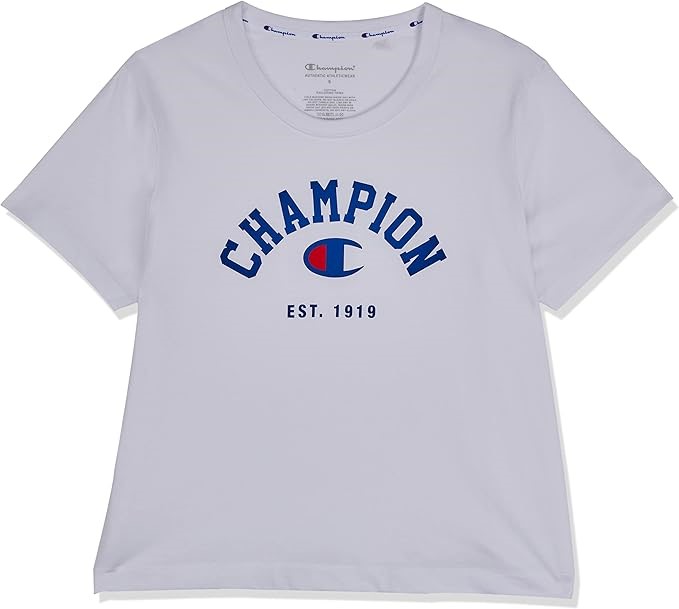 CHAMPION Women's Sporty Boxy Tee T Shirt, Size XS, White, CRYAN. RRP: $35.