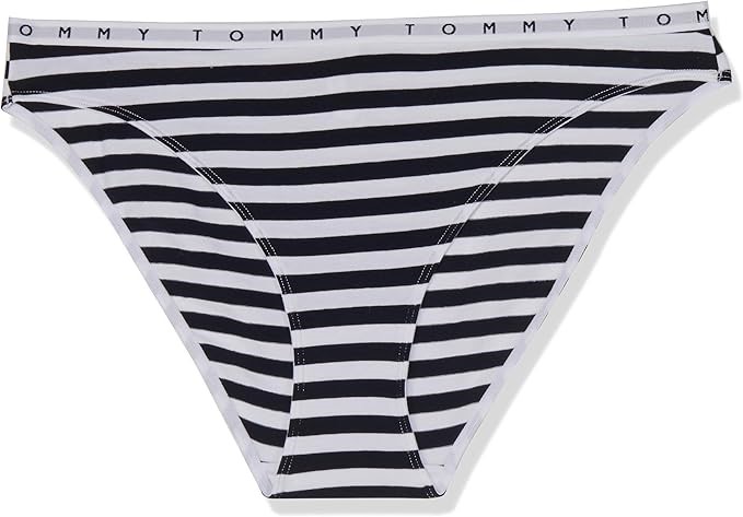 TOMMY HILFIGER Women's T Cotton PT Bikini, Large, Desert Sky/White St, UW0U