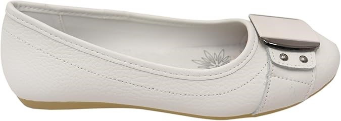 NATURAL COMFORT Women's Nasama Ballet Flat, UK7.5/US10, White, G02111. Buy