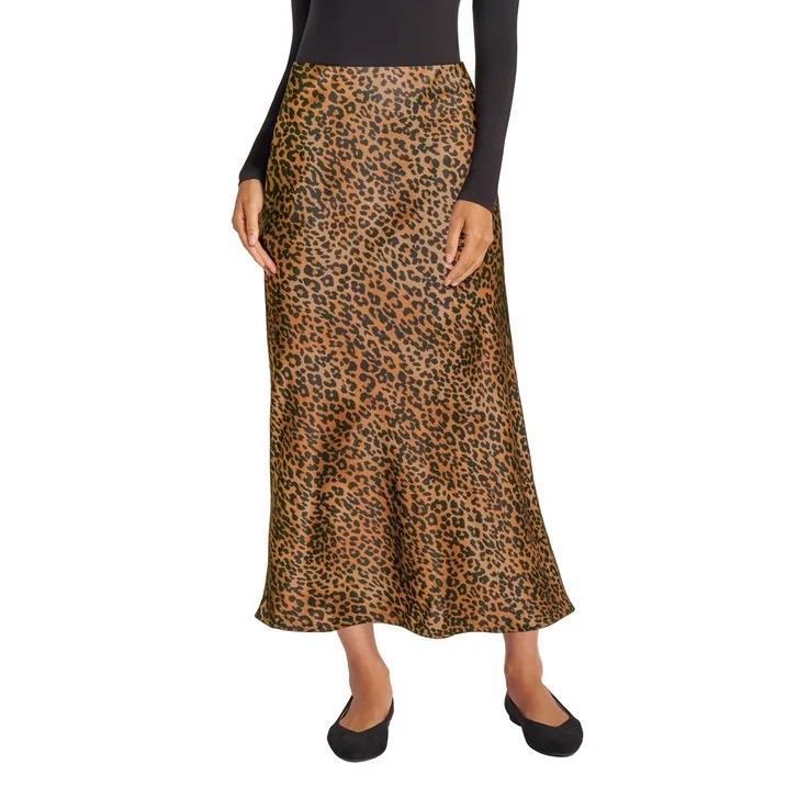 MATTY M Women's Satin Skirt, Size XL, Camel. Buyers Note - Discount Freigh