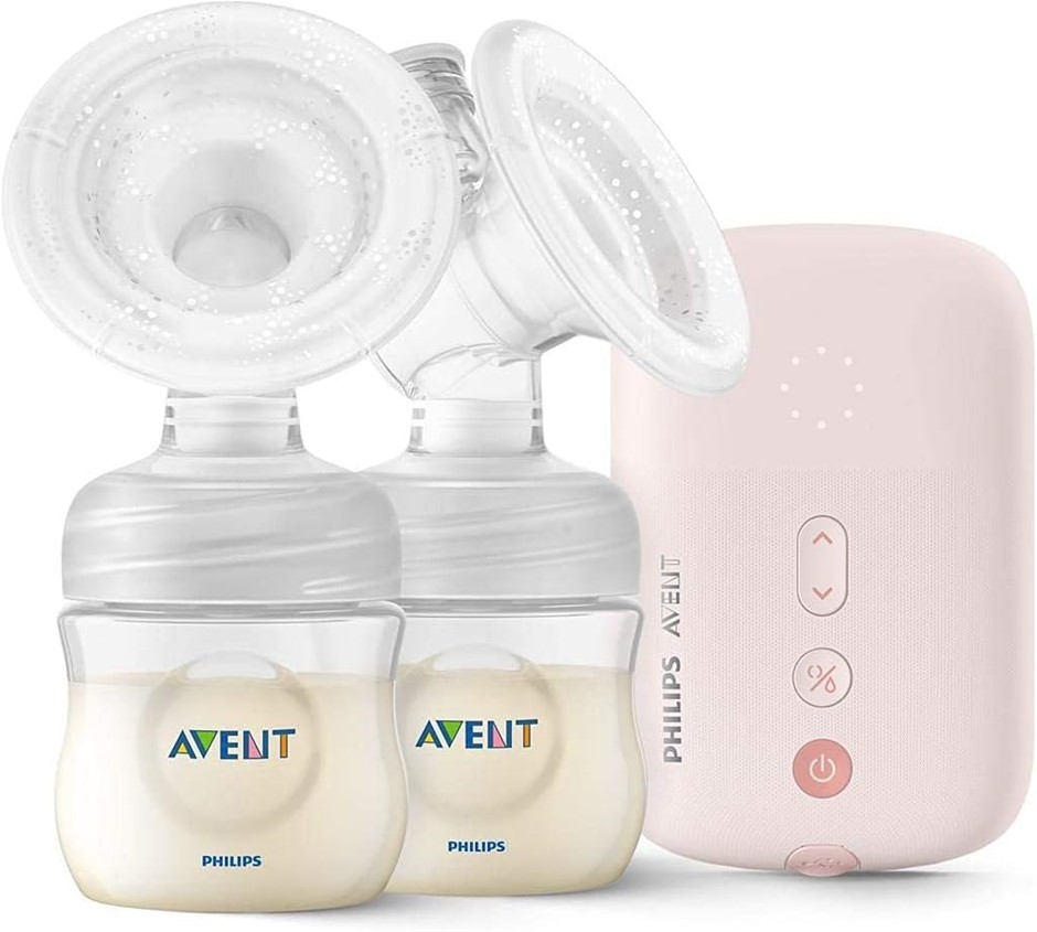 PHILIPS AVENT Double Electric Breast Pump, SCF397/11, Pink. NB: slightly da