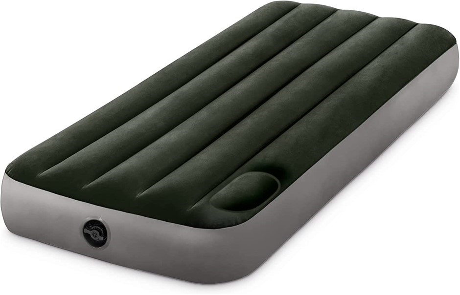 INTEX Junior Twin Dura-Beam Downy Airbed with Foot Bip.