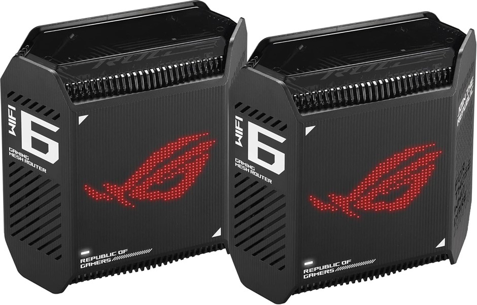 ASUS ROG Rapture GT6 (2PK) Tri-Band WiFi 6 Gaming Mesh WiFi System, Covers