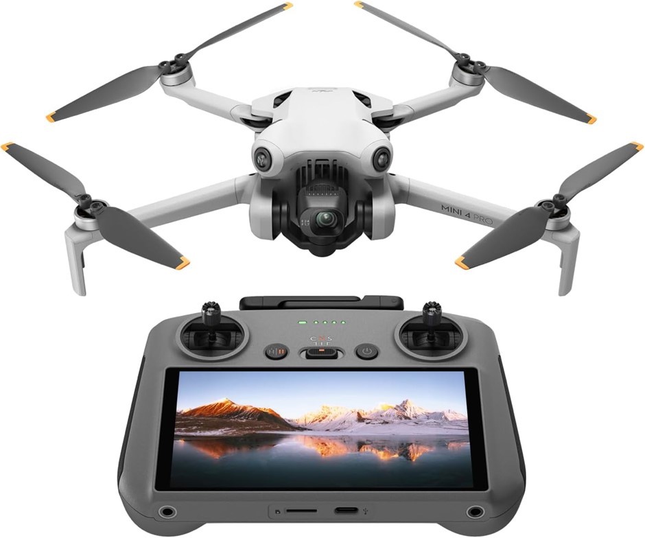 DJI Mini 4 Pro (DJI RC 2), Folding Mini-Drone with 4K HDR Video Camera. Bu