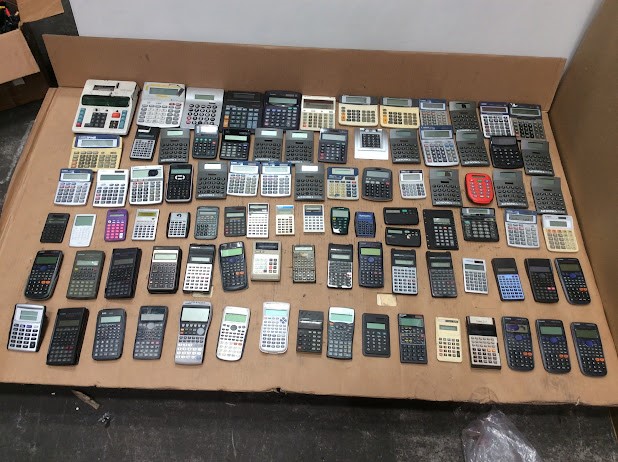 Casio/Canon Mixed Brand and Model Electronic Calculators