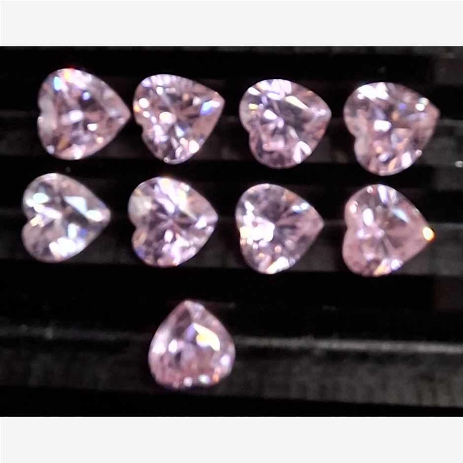 6x6mm Pink Heart