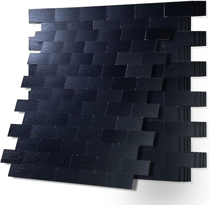 XUANINY Peel and Stick Metal Backboard Tiles Self Adhesive Brushed Aluminum