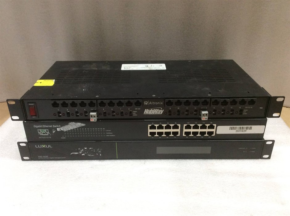 Altronix HubWay CCTV Power Distribution+WEG WTEG1016 Gigabit Ethernet