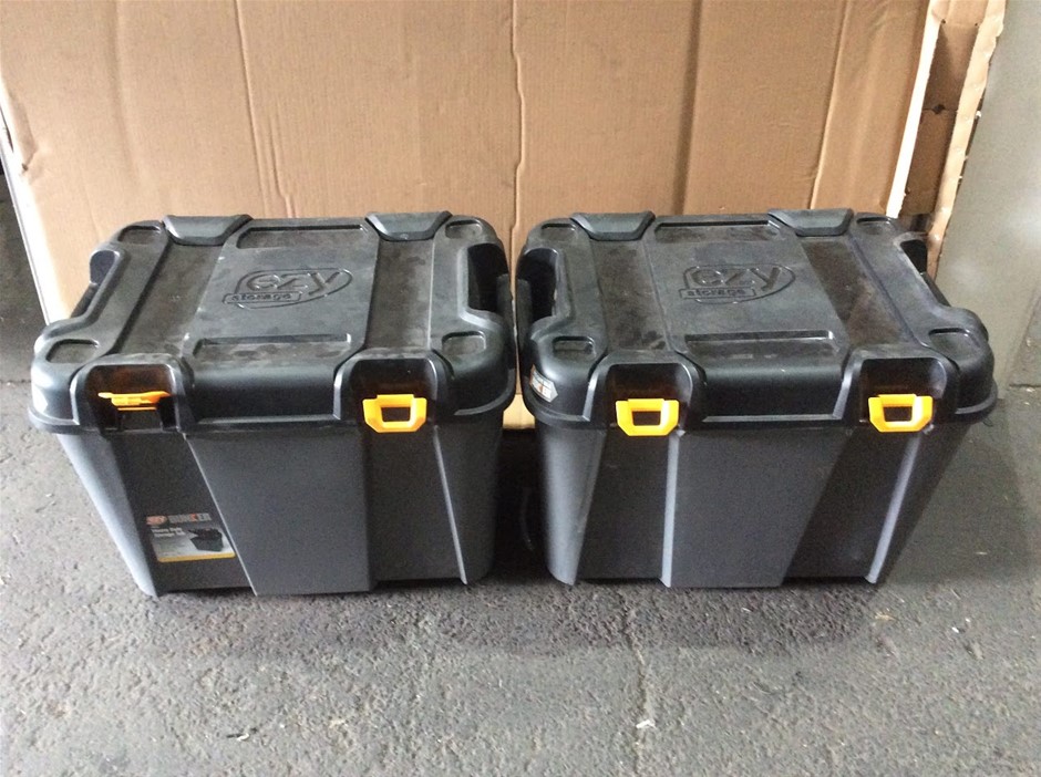 Ezy Storage Bunker 160L Heavy Duty Storage Tub (Lot of 2)