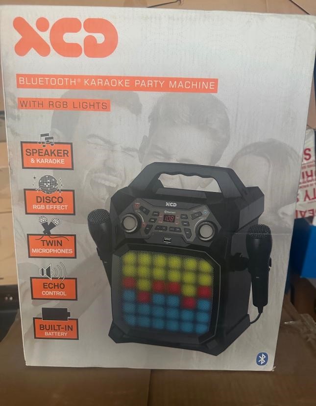 END OF LEASE SALE: Bluetooth karaoke party machine with rgb lights