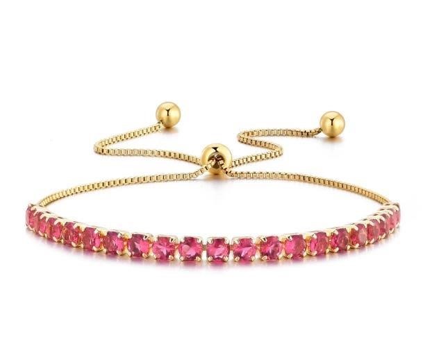 925 streling silver Ruby Tennis Bracelet (stamps s925)