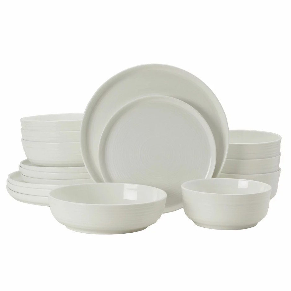MIKASA Alyssa Bone China Dinner 16-Piece Set.