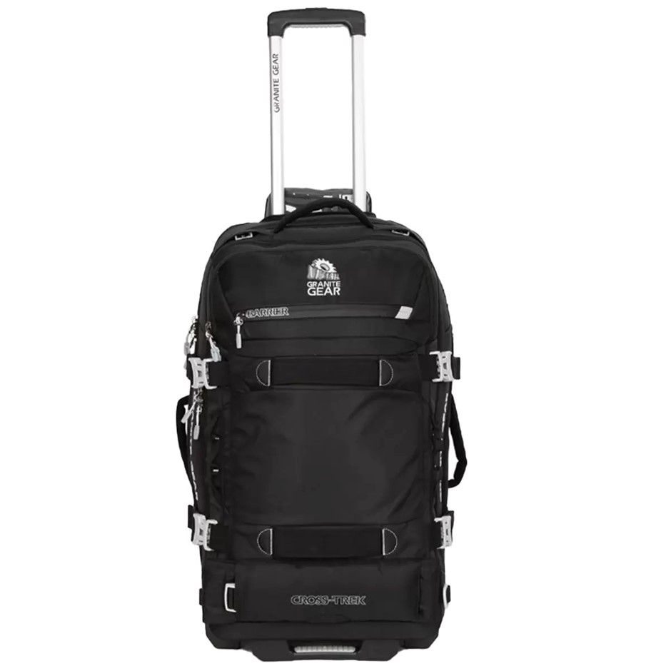 GRANITE GEAR Wheeled Duffle With Backpack Strap, Black, Model G2026.