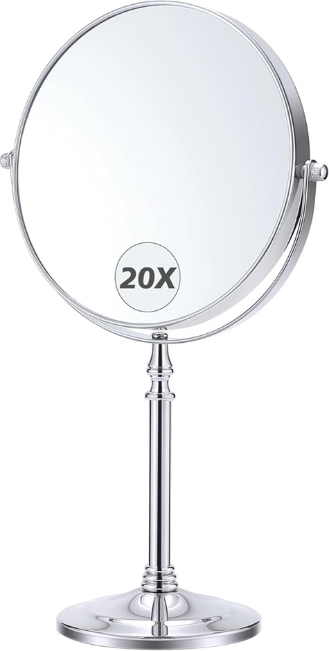 MIYADIVA Magnifying Mirror 20x, Double Sided 1X & 20X Magnifying Mirror on