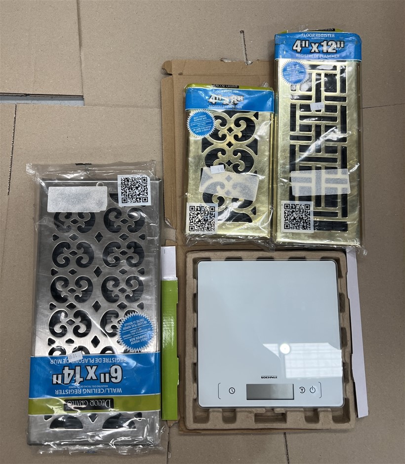 4 x ASSORTED Homeware Products, Scale, Wall Registers Of Different Sizes. N