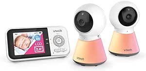 VTECH BM3350N 2.8" 2-Camera Full Colour Video Baby Monitor. NB: Minor Use,