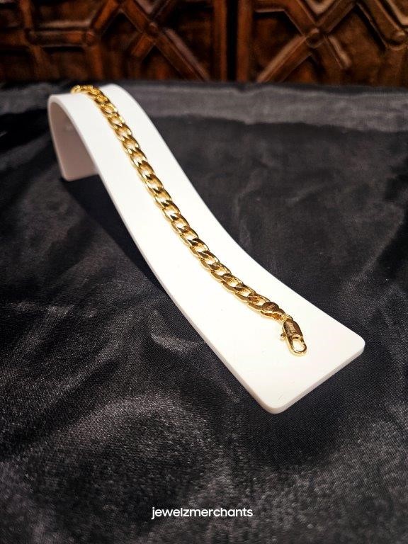 18KGold Filled /Italy Stamped  Yellow Bracelet -17.5cm-Bonus Gift