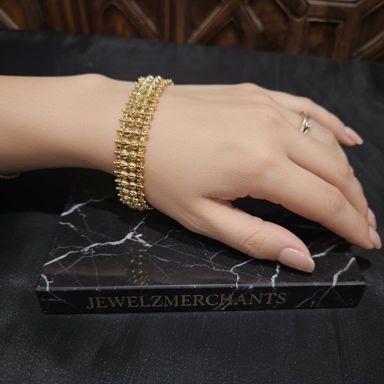 18K/Italy  Gold Filled Bracelet -(Stamped 18K/Italy)-Warranty Quality-Gift