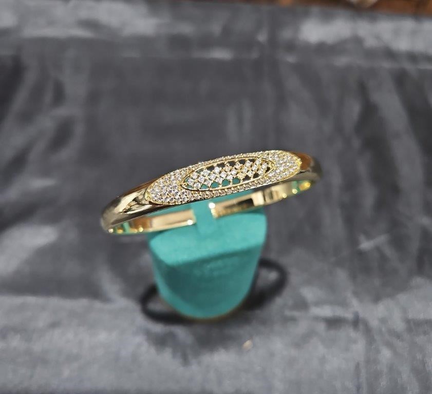 18K/Italy Gold Filled Bangle -(Stamped 18K/Italy)-Warranty Quality-Gift