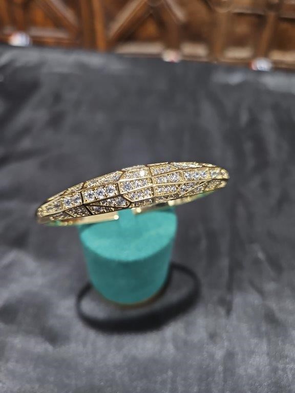 18K/Italy Gold Filled Bangle -(Stamped 18K/Italy)-Warranty Quality-Gift