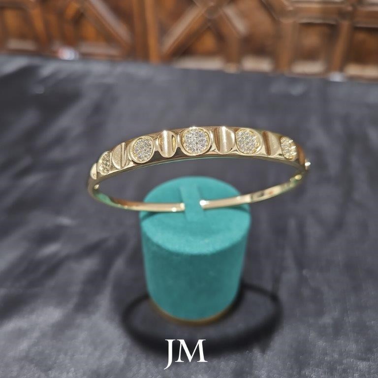 18K/Italy  Gold Filled Bangle -(Stamped 18K/Italy)-Warranty Quality-Gift