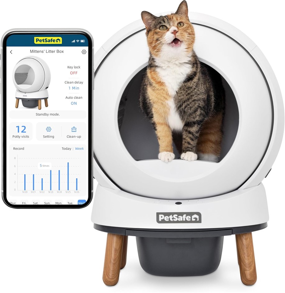 PETSAFE ScoopFree SmartSpin Self-Cleaning Litter Box. NB: Well Used. <b>Imp