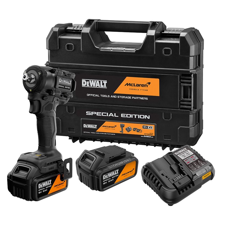 DeWALT McLaren F1 18V XR Li-ion Cordless 1/2" Compact Impact Wrench Combo K