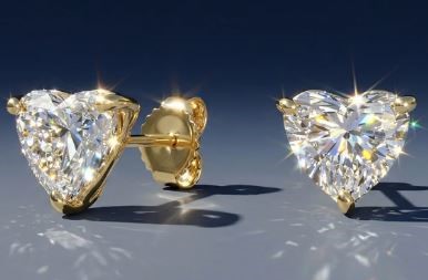 18K/Italy Yellow Gold Filled 1.0ctw Earring & Simulated Diamonds VVS1 Cut