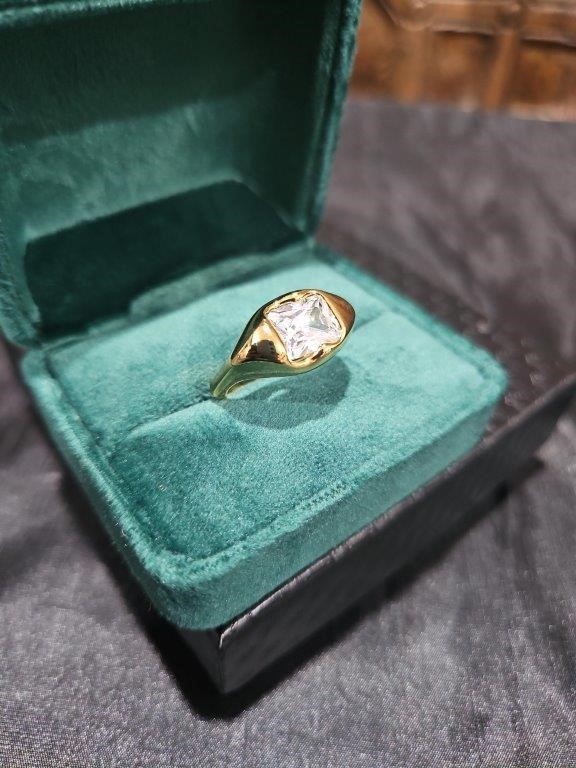 18K/Italy Gold Filled Ring -(stamped 18K/Italy)-Warranty Quality-Bonus Gift