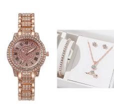 6-Piece Jewellery Set.Watch, Necklace, Bracelet, Ring & Earrings